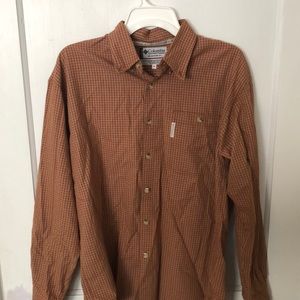 Columbia plaid button down shirt medium